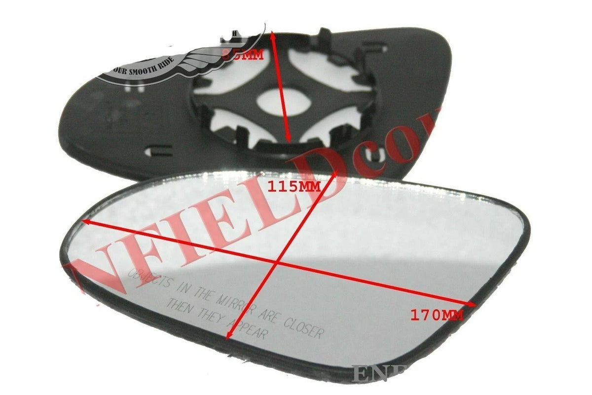 Left & Right ORVM Convex Wing Door Glass Mirror Set for Toyota Etios (T-2)