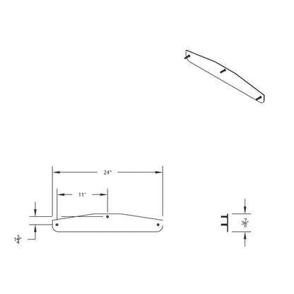 Set of 2 Rear Mudflap Plates for (UP#10411)