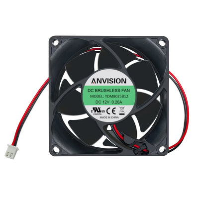 80mm x 25mm DC 12V Brushless Cooling Fan for Automotive Applications