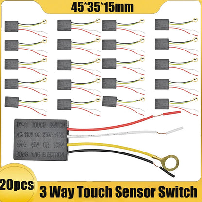 20PCS 3 Way Touch Light Sensor Switch Control for Lamp Desk Bulb Dimmer
