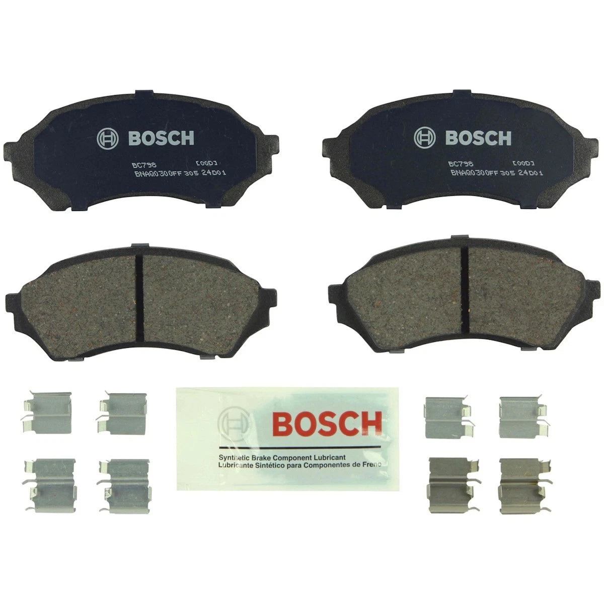 2X BC798 Brake Pad Set Front for Mazda Protege (1999–2002)