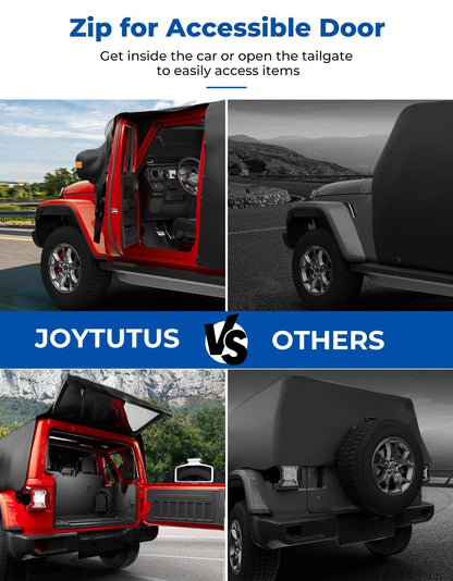 Waterproof 4-Door Cab Cover for Wrangler JK JL Unlimited (2007–2026)