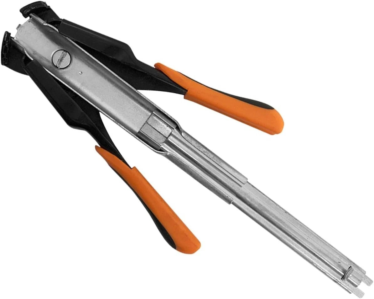16-Gauge Hog Ring Pliers Set with 100 C-style Staples for Automotive Use