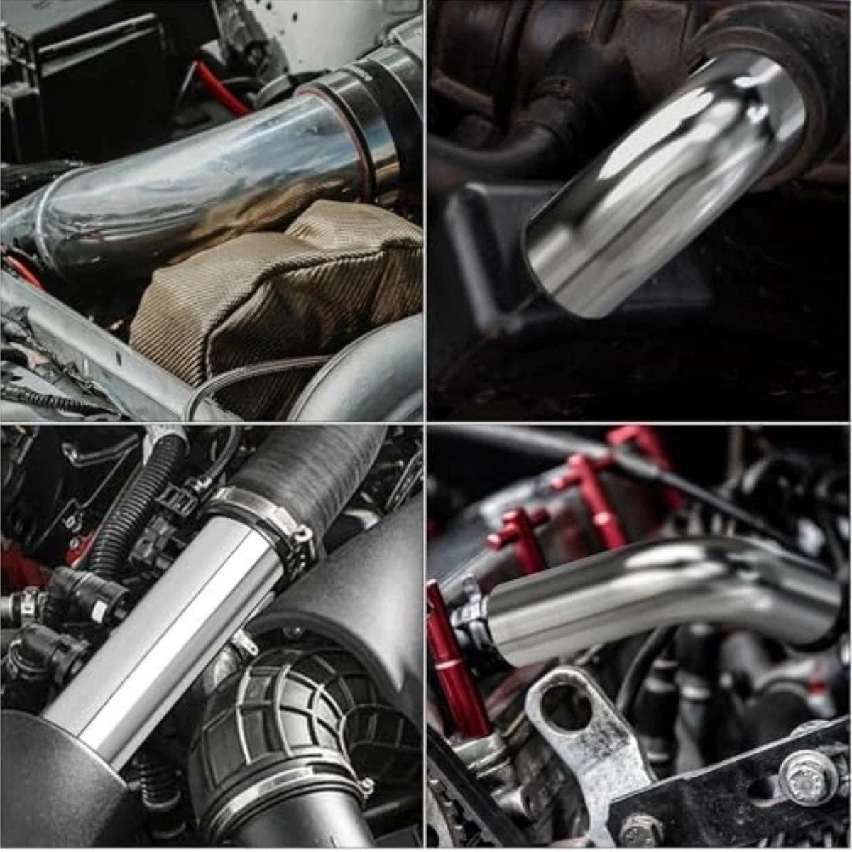 3" Elbow Aluminum Turbo Intercooler Pipe for Universal Fit (L=600mm)
