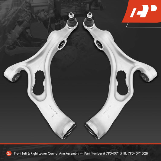 2X Front Lower Control Arm w/Ball Joint for Audi Q7 Porsche Cayenne (2017–2021) - 7P0407152B, 7P0407152C, 7P0407152D, 7P0407152E