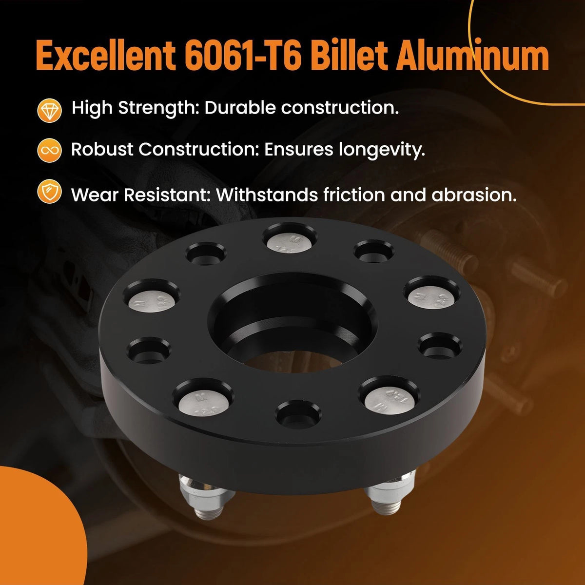 1" Wheel Spacers Set of 2 for Scion xB (2008–2015), tC (2011–2016), Toyota Corolla IM, 0UQL4K