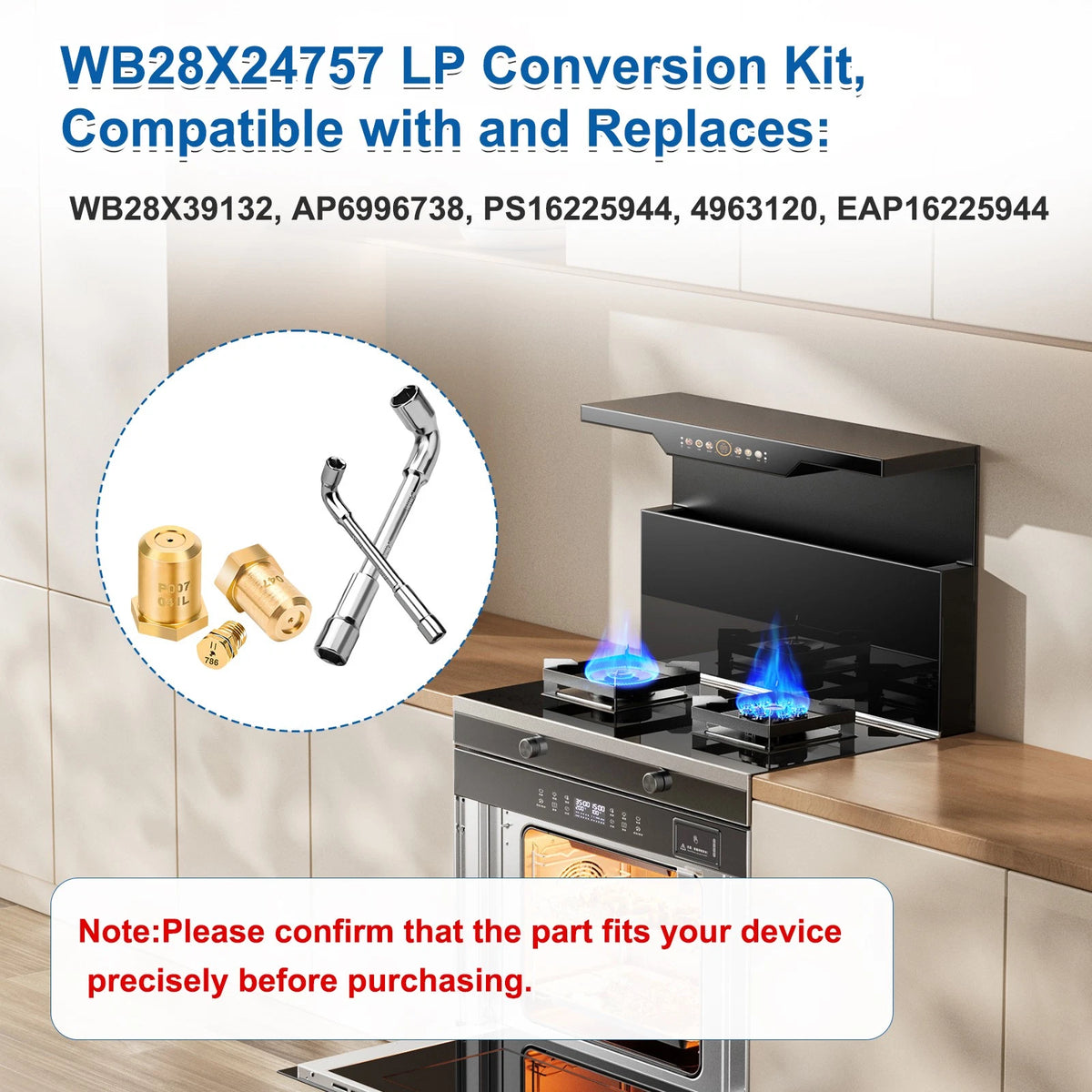 LP Conversion Kit for GE Gas Range JGB660, JGB750, JGB735 (2010–2023)