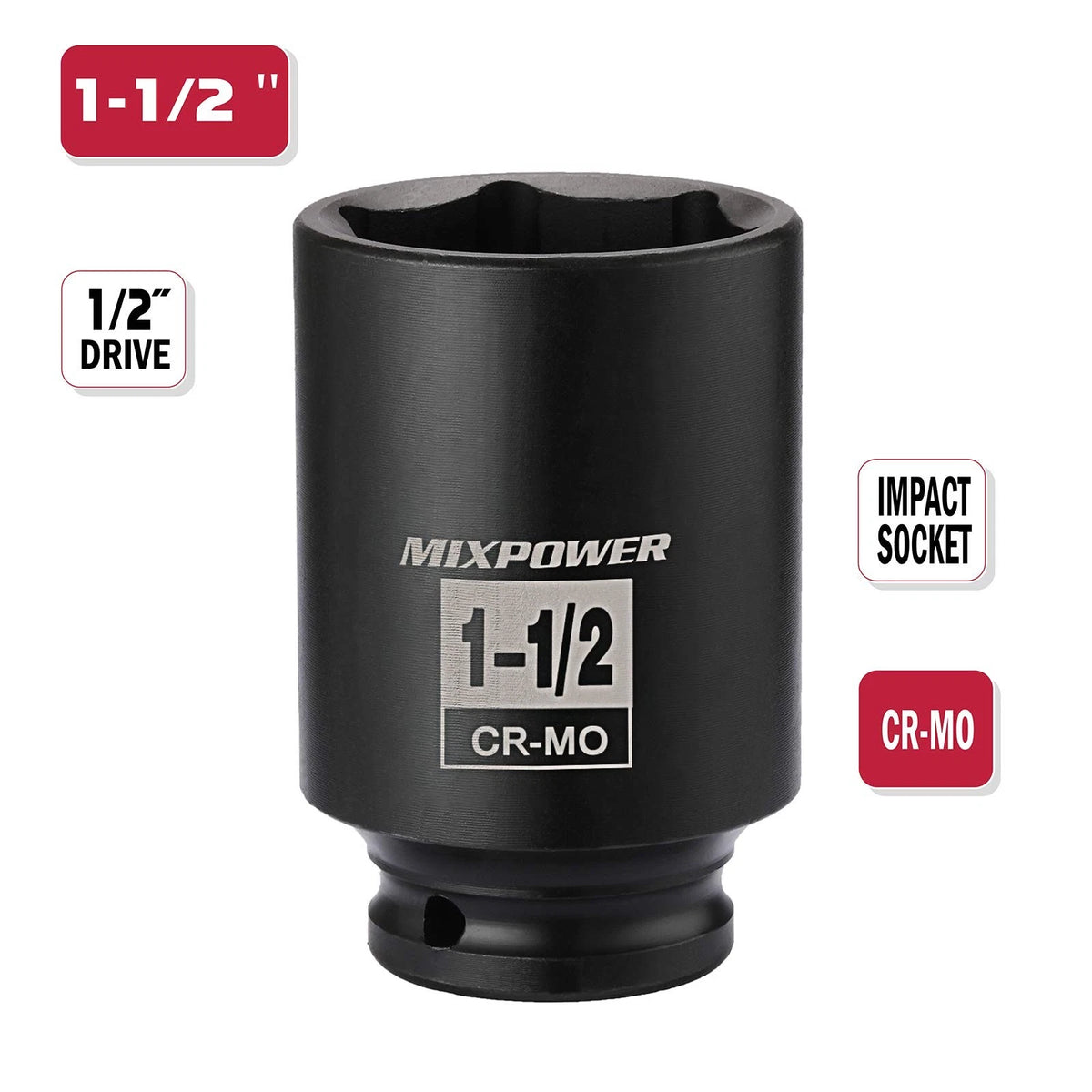1/2 Inch Drive Deep Impact Socket for MIXPOWER (1/2")