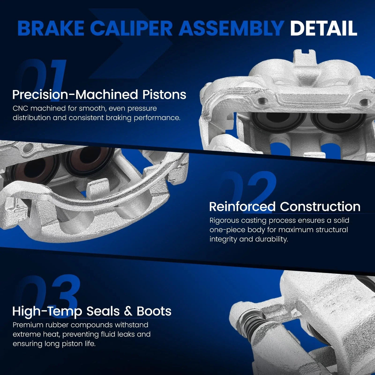 Brake Calipers with Bracket for 1995–2004 Nissan Pickup Frontier