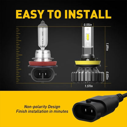 2X AUXITO H11 LED Headlight Bulbs