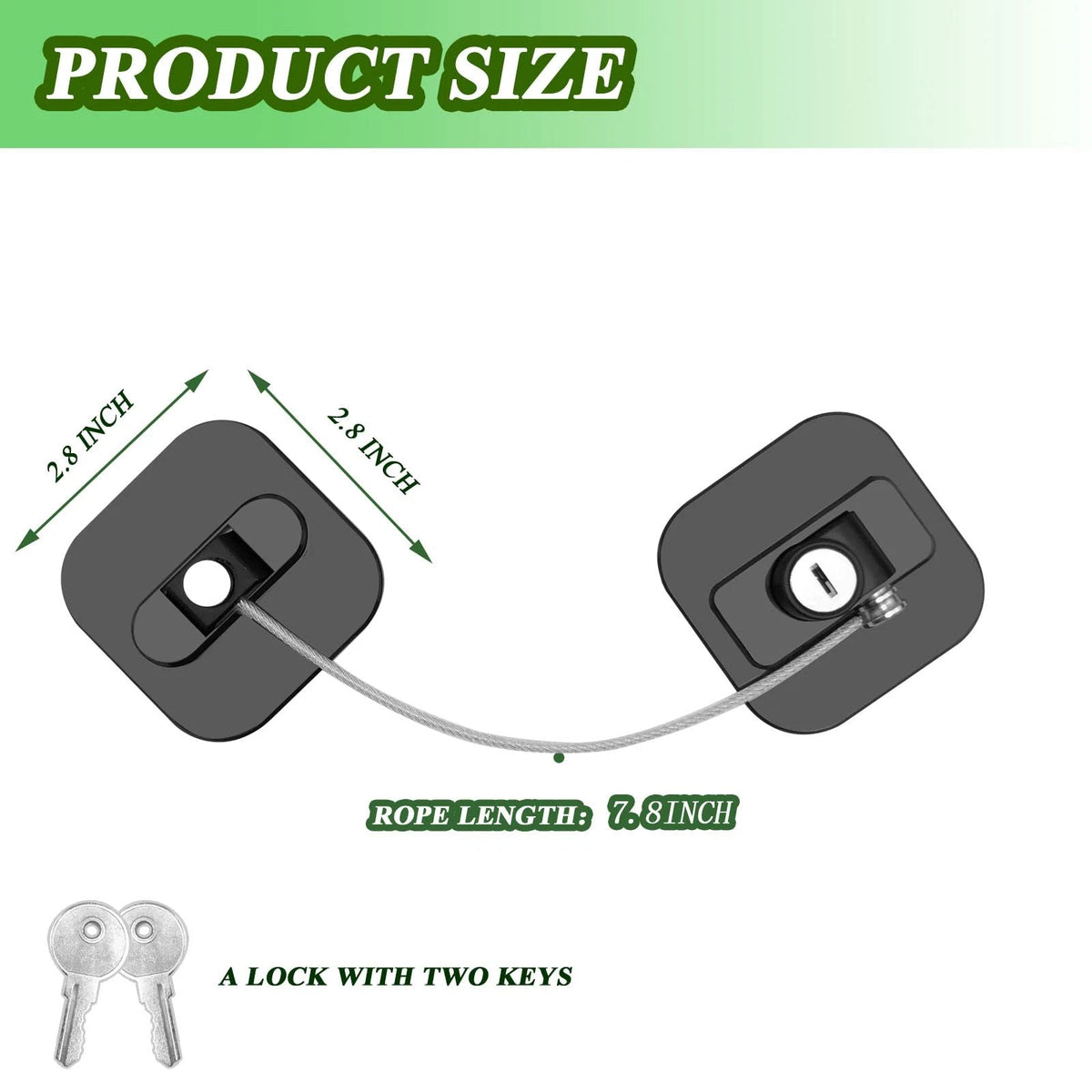 Refrigerator Lock with Key for Fridge and Freezer (2010–2023)