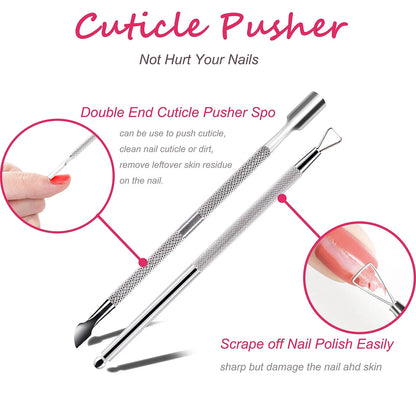 10 Clips Gel Polish Remover Tools Kit with 400 Lint-Free Wipes and Files