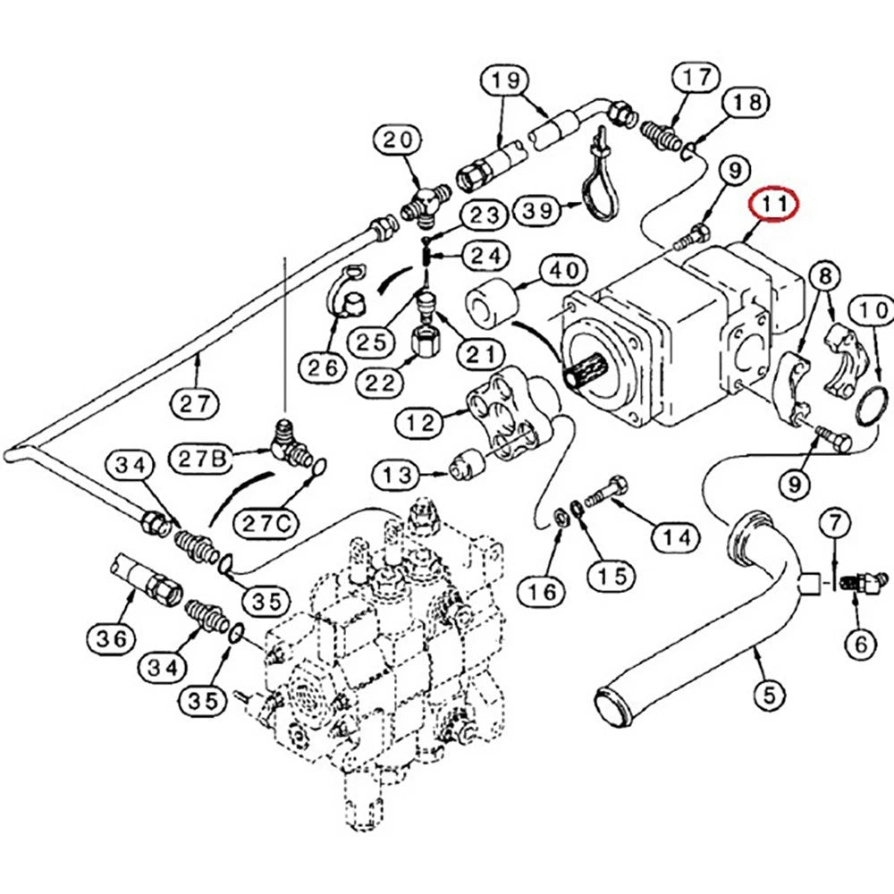 Hydraulic Pump for Case 580SL Series I (Loader Backhoe)
