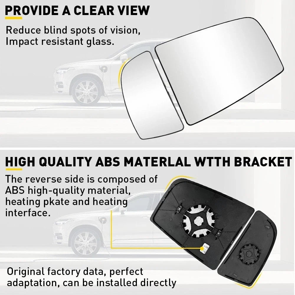 2X Heated Glass Mirrors for Ford Transit-150 (2015–2022)