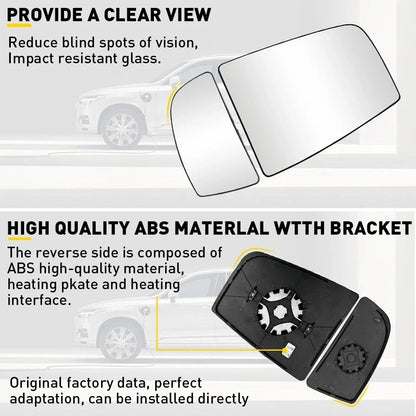 2X Heated Glass Mirrors for Ford Transit-150 (2015–2022)