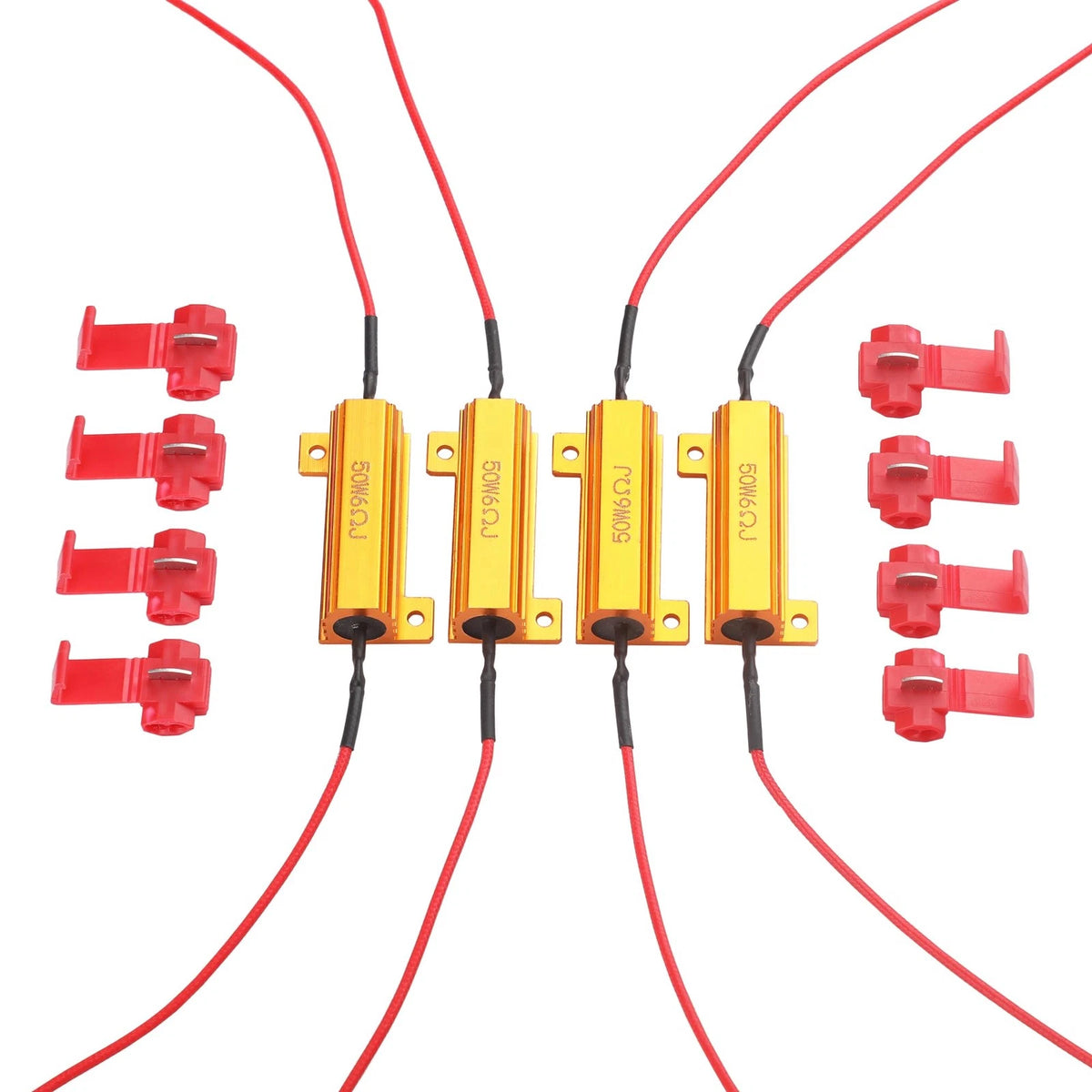 Set of 4 Load Resistors for LED Bulbs - Fix Hyper Flash Turn Signal