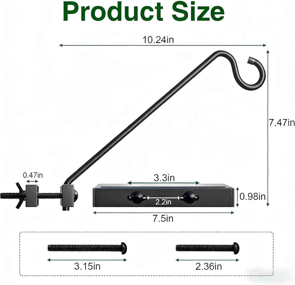 22LB Capacity Balcony Rail Plant Hanger for Easy Install & Stylish Decor