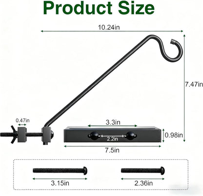 22LB Capacity Balcony Rail Plant Hanger for Easy Install & Stylish Decor