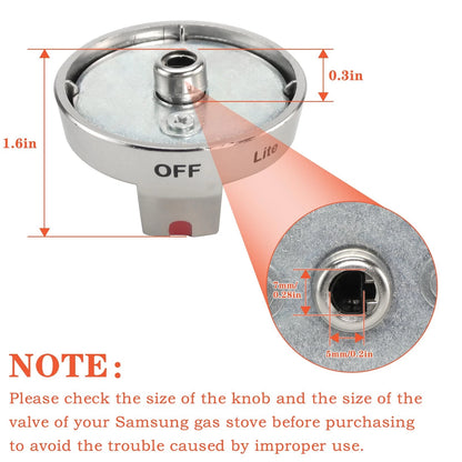 Stove Knobs Replacement for Silver (DG64-00473A)