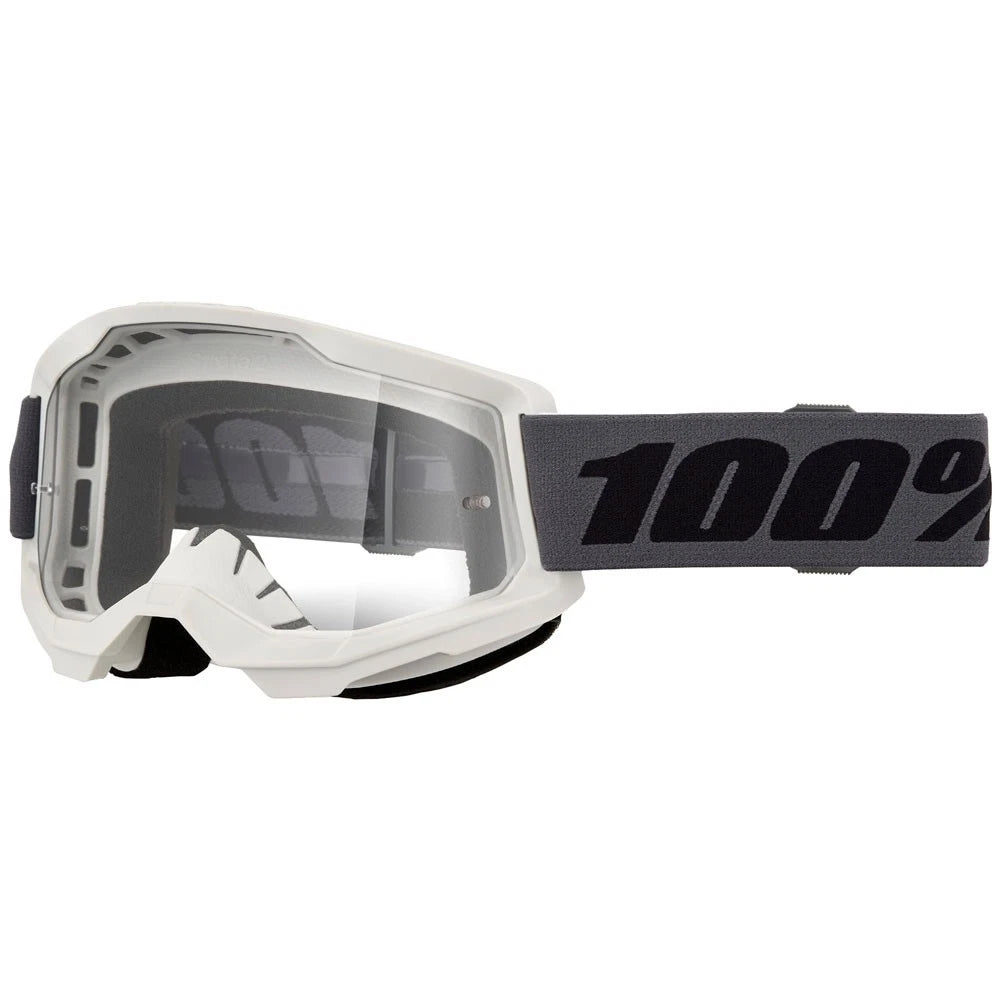 100% Strata 2 Goggle for Grey Frame/Clear Lens (50027-10026)