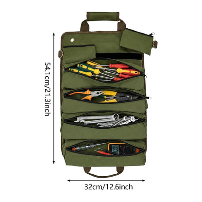 Heavy Duty Foldable Roll Up Tool Bag for Universal Use (2010–2023)