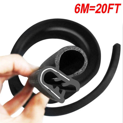 20FT Rubber Seal Weather Strip for Auto Door Window Lock and Hood Edge