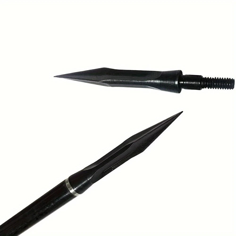 2X Archery Broadheads 100 Grain Solid Screw-in for Traditional Arrows