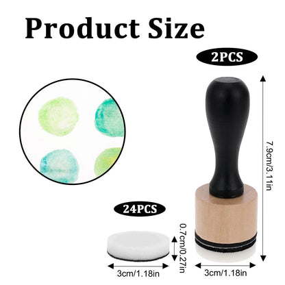 26 Pack Mini Round Ink Blending Tool for (No Specific Years)