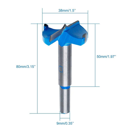 1-1/2 Inch Forstner Drill Bit, Tungsten Carbide Boring Bit Cutter