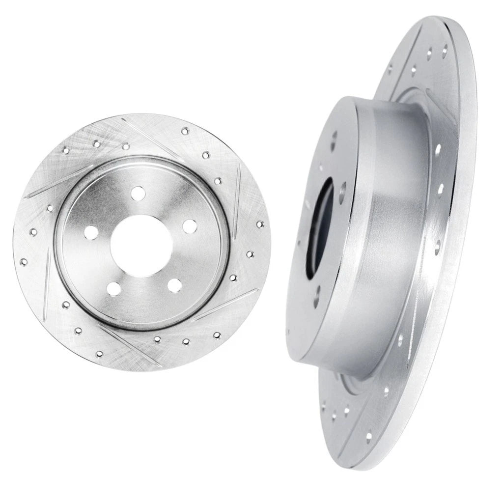 Brake Rotor Set for Acura MDX (2014–2016) ALX-PAU-DF-7002-58019-CLA1 Vented Drilled Slotted