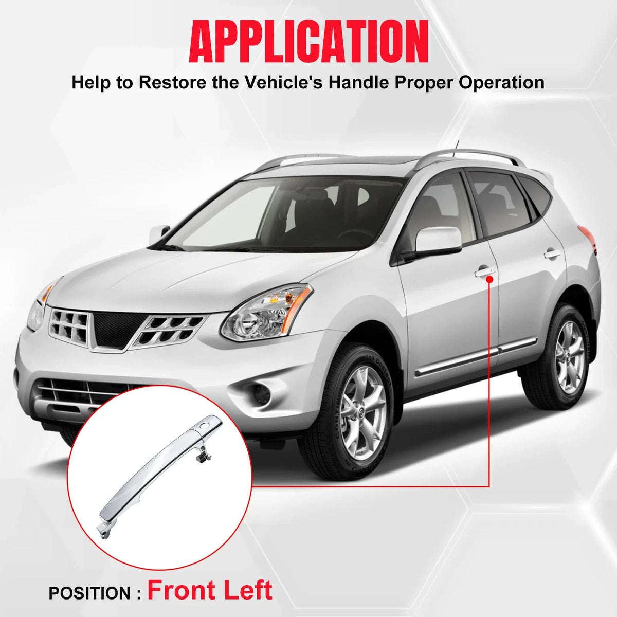 Chrome Door Handle for Rogue (2008–2012) & Murano (2003–2007)