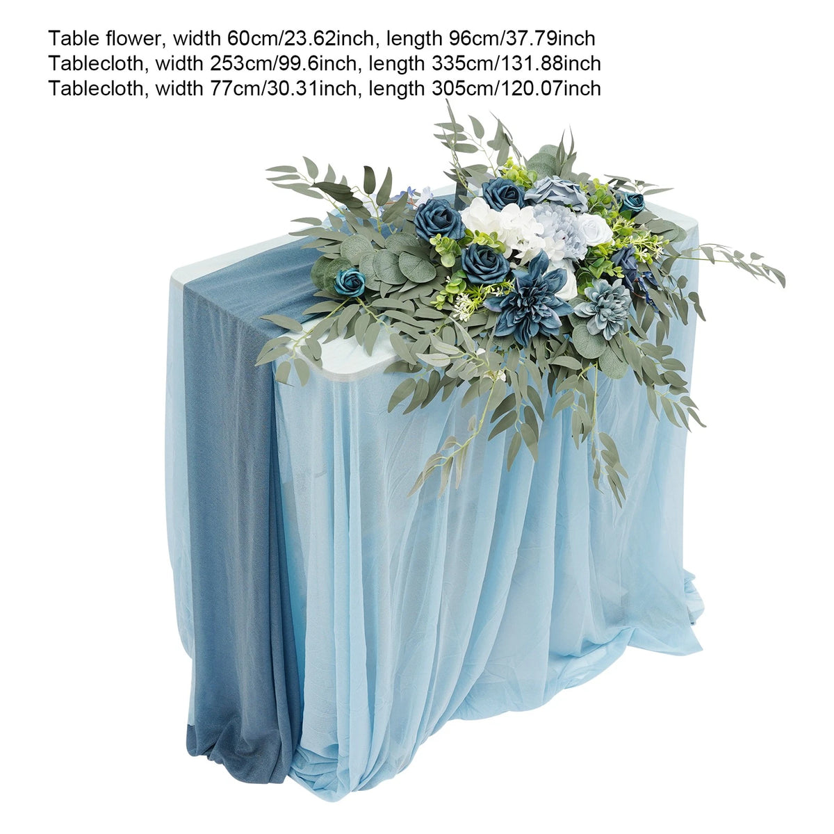 Artificial Flower Decoration for Wedding Table (Blue)