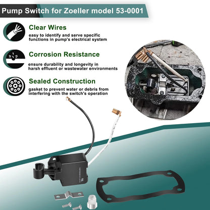 Effluent Pump Switch for Zoeller 53-0001 (50, 90 Series)