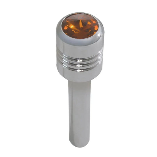 Set of 2 Door Lock Knobs for (50650) - Amber Jewel Chrome