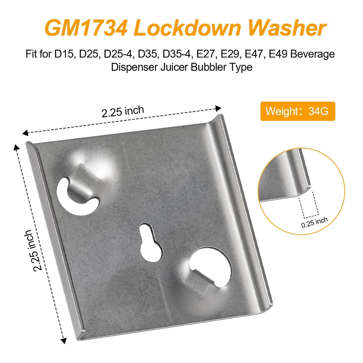 1734 Lockdown Washer for Grindmaster Crathco Beverage Dispenser