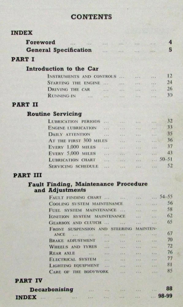 Instruction Book for Ford Zodiac (1957)