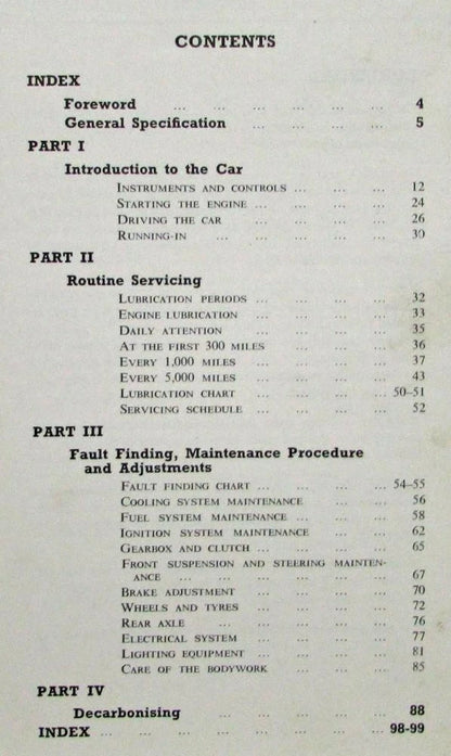 Instruction Book for Ford Zodiac (1957)