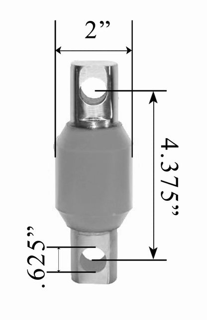 Torque Rod Bushing Poly for Freightliner, Peterbilt, Hendrickson (101001P, A16-119448)