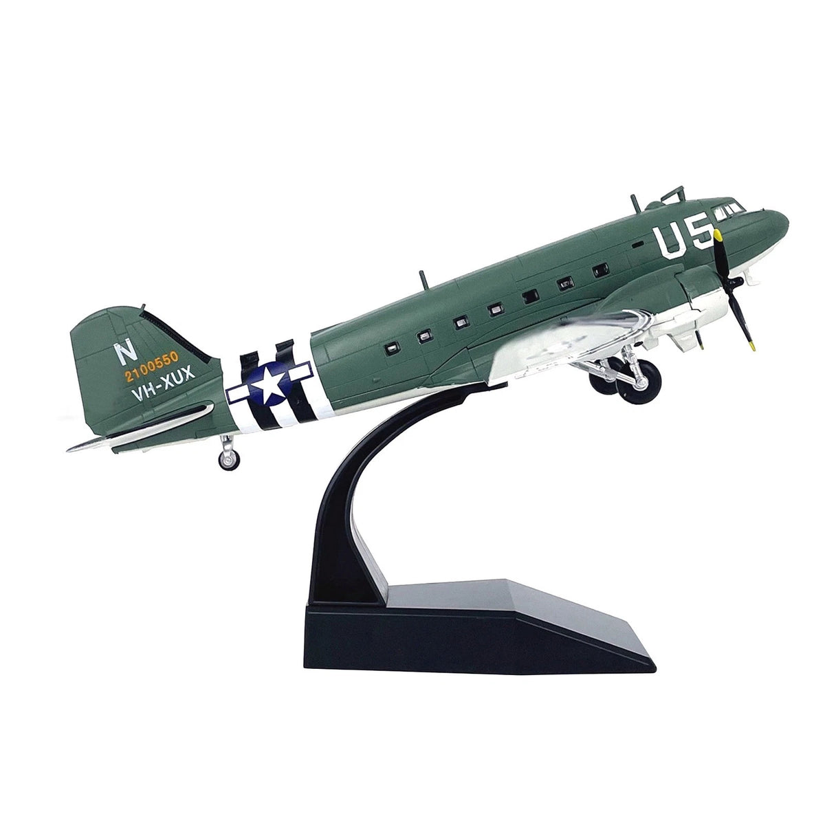 1/100 Scale Alloy Model Transport Aircraft Display for Douglas C-47 Skytrain