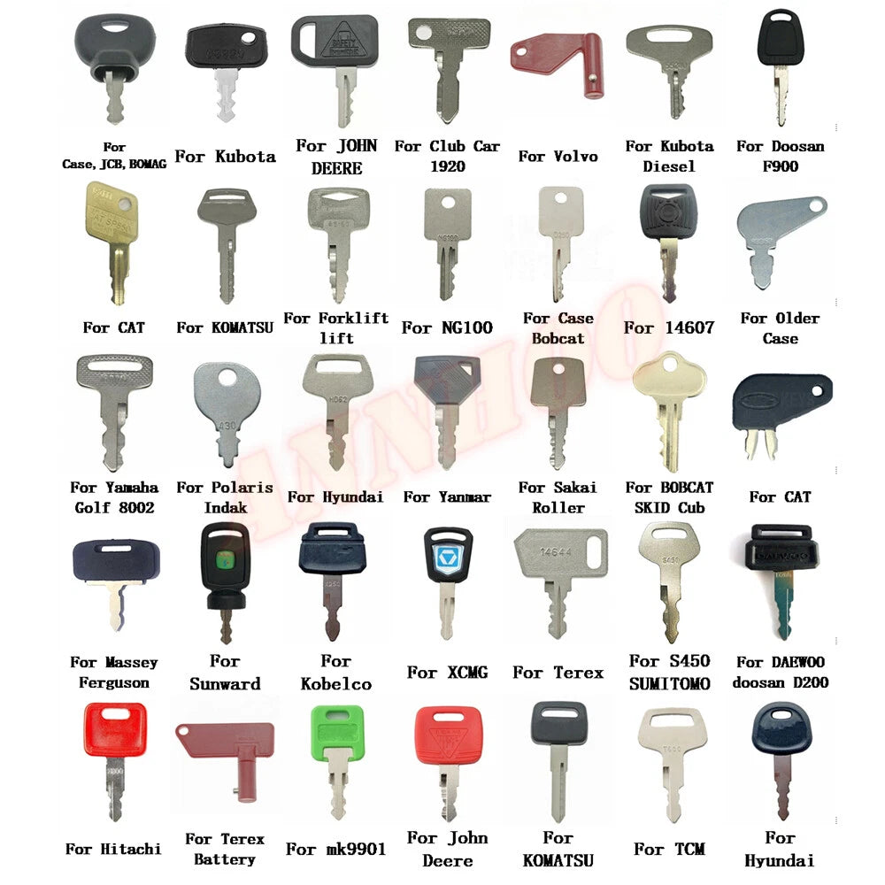 100pc Heavy Equipment Key Set for Terex Yale Sany JD