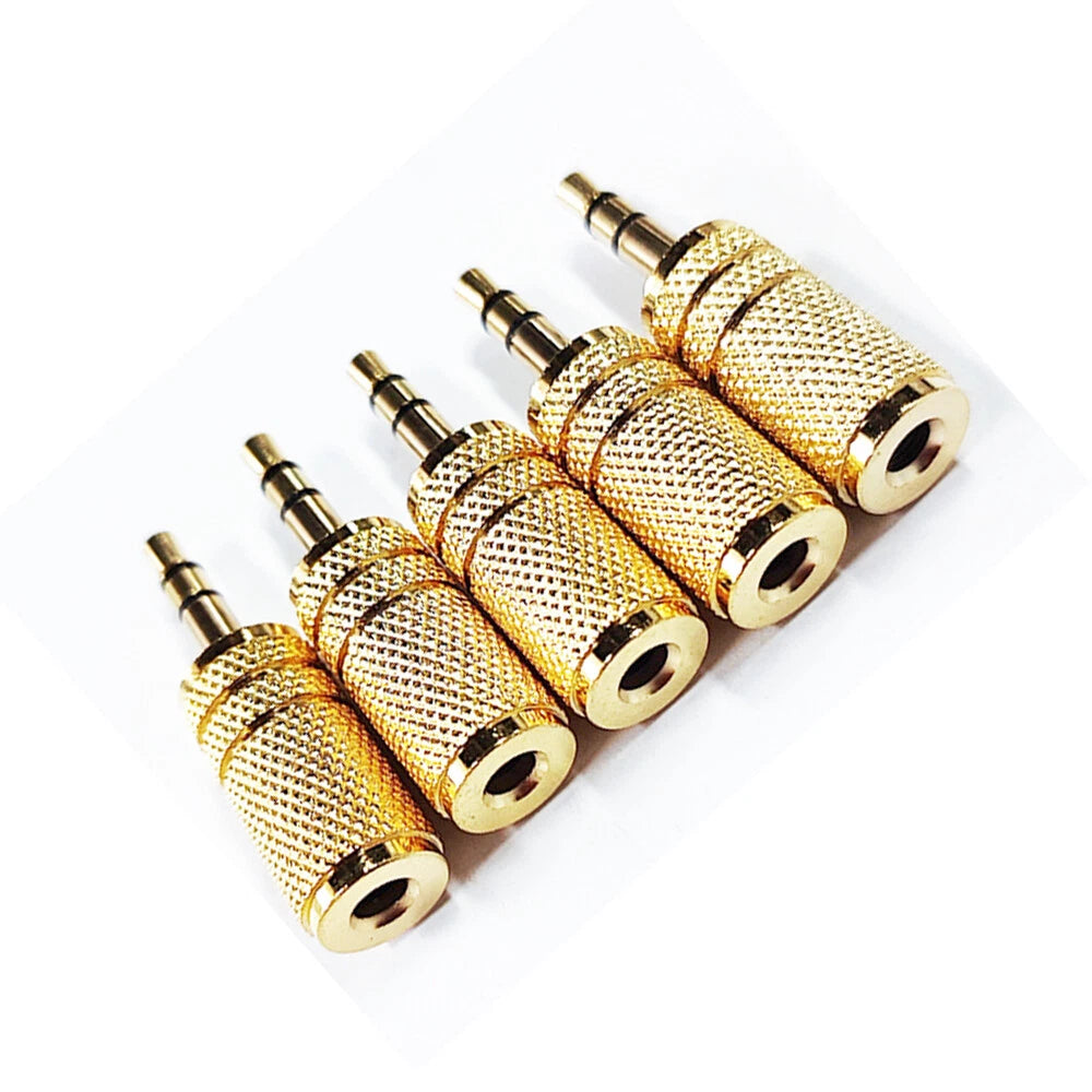 10 Pack 3.5mm Stereo TRS Male to Mono TS Female Audio Adapter