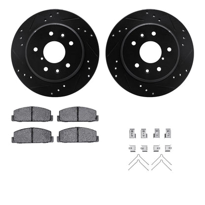 2X Brake Disc and Pad Kit for Mazda RX-7 (1986–1991) WHUH1-80008 Vented Rear Rotors