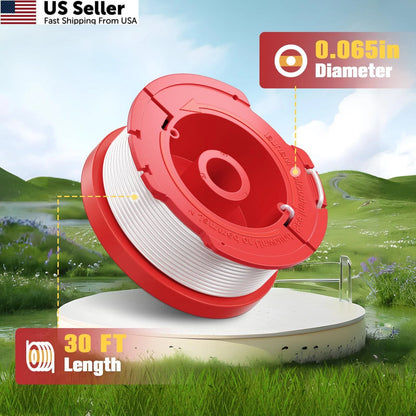 8 Spools & 2 Caps for Craftsman Weedeater (Compatible)