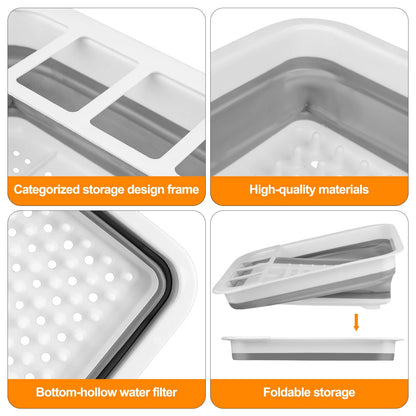 Foldable Dish Rack for Over Sink Countertop Dryer (Space Saver)