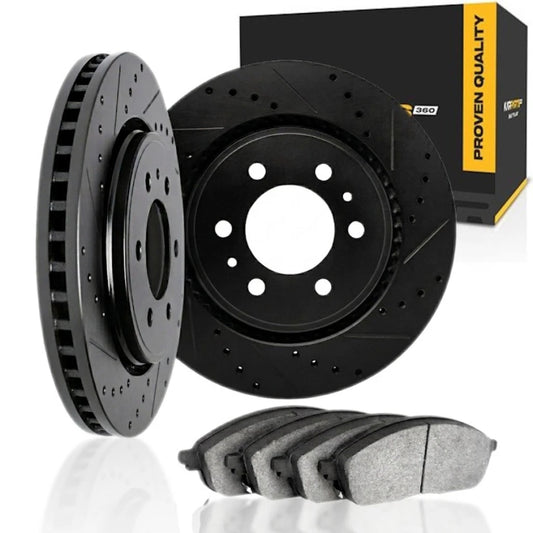 Brake Rotor Set for GMC Acadia (2007–2016) | Vented | Drilled & Slotted | ALX-PAU-DF-8512-48061-CLA3
