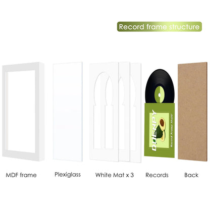 Vinyl Record Display Frame 16x22 Inches for