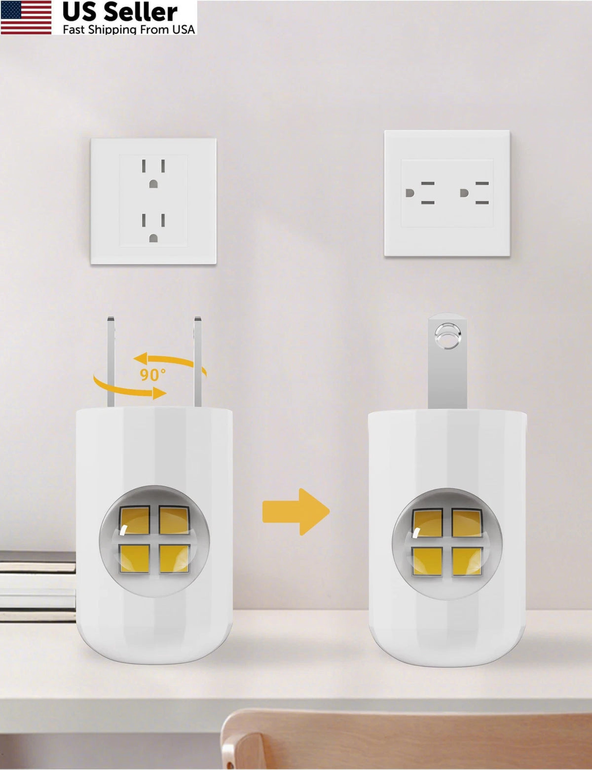 6 Pack Mini LED Night Light Plug for Wall - Dusk to Dawn 3000K