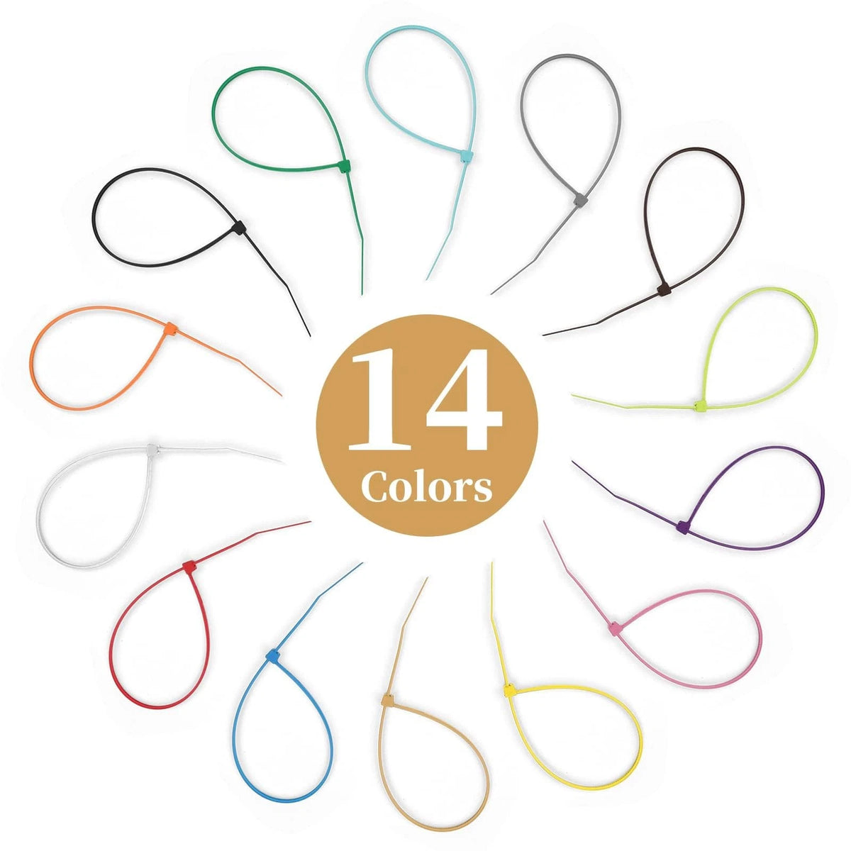 700 Pcs Mixed Colored Zip Ties for Various Applications (4 Inch)