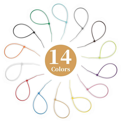 700 Pcs Mixed Colored Zip Ties for Various Applications (4 Inch)