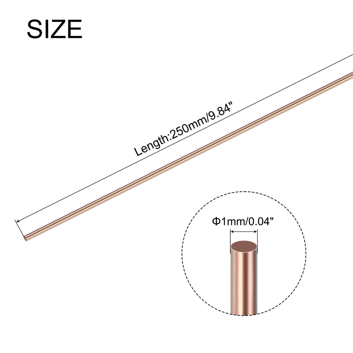 21Pcs Copper Brazing Rods, Phosphor 3/64"x10" for Welding Applications
